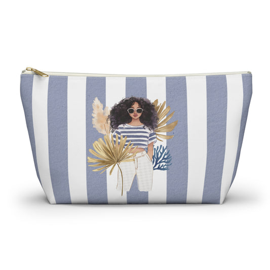 Personalize Bridal Party Accessory Pouch - Sea La Vie, Nautical Bag for Travel, Make-Up, Beach, Gift for Her