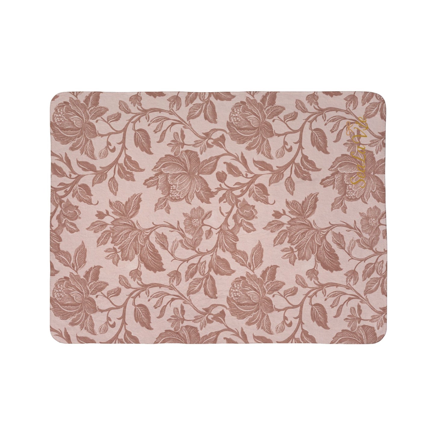 Floral Fleece Sherpa Blanket Golden Hour Autumn Collection – Soft Throw for Home Decor, Boho Chic, Gift for Her, Warm Winter Essentials, Snuggle Blanket