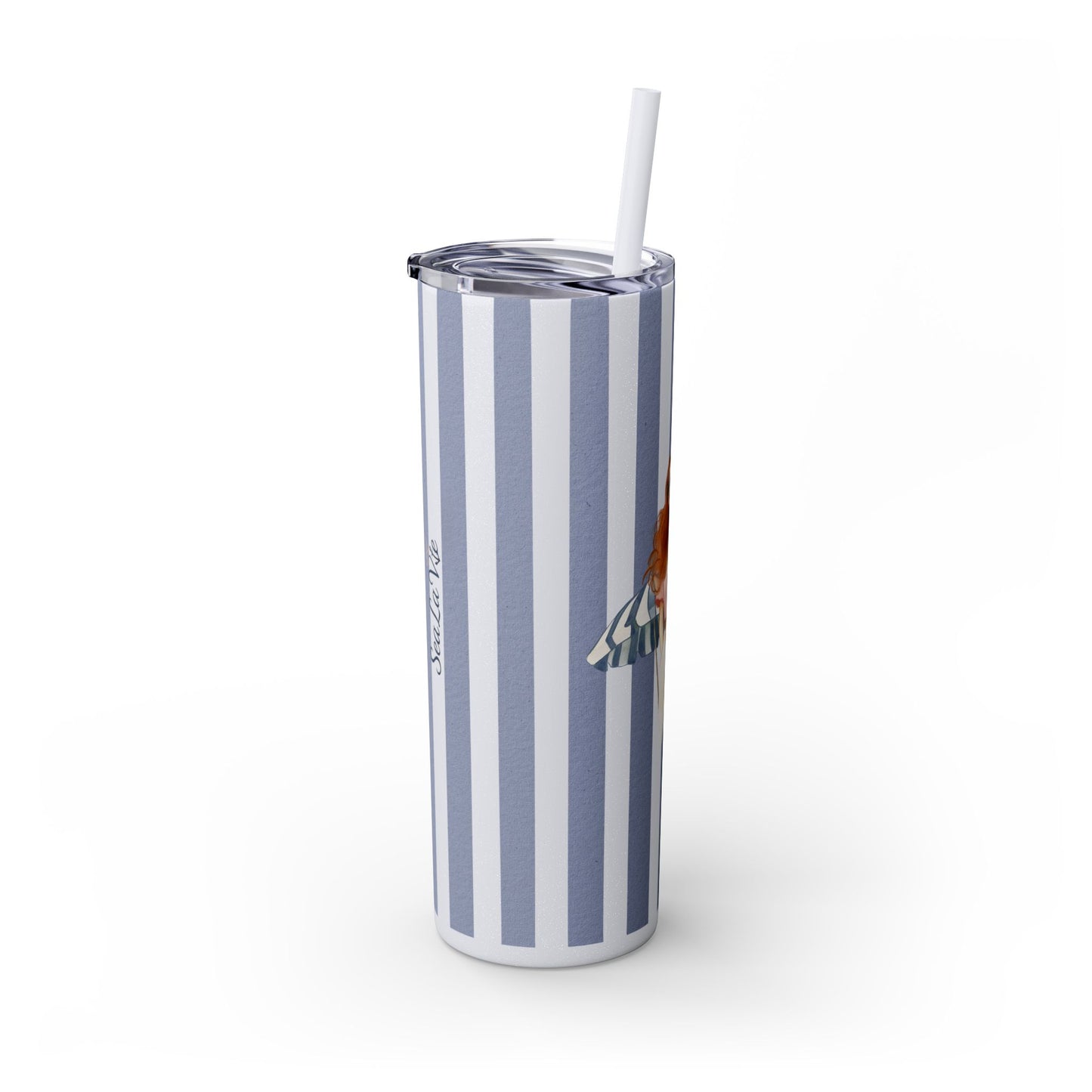 Personalize Bridal Party Skinny Tumbler with Straw | 20oz Coastal Drinkware