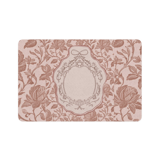 Elegant Floral Pet Food Mat Golden Hour Autumn Collection, Vintage Style Pet Dish Mat, Dog Cat Feeding Mat, Home Decor for Pet Lovers, Rustic Kitchen Accessories