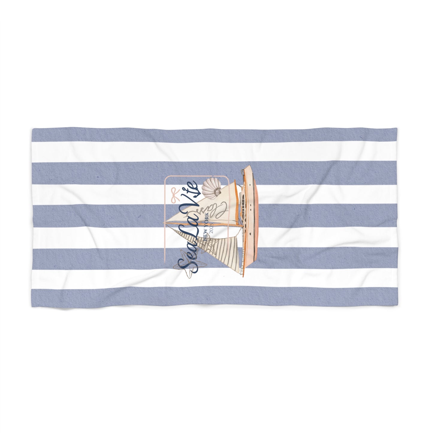 Sail Away Sea La Vie Beach Towel - Ocean Vibes for Summer Fun