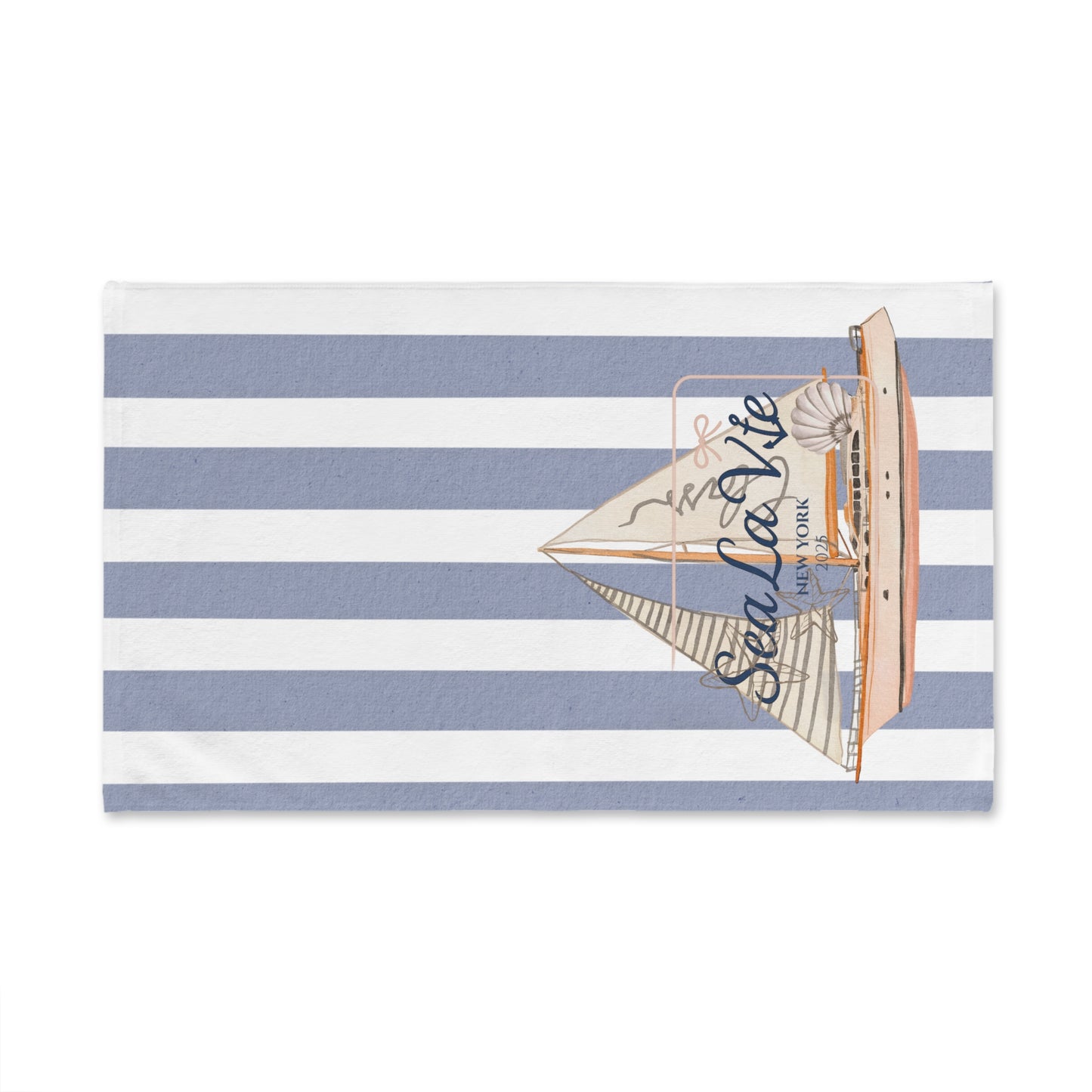 Nautical Decor Hand Towel - 'Sea La Vie' Coastal Kitchen Towel