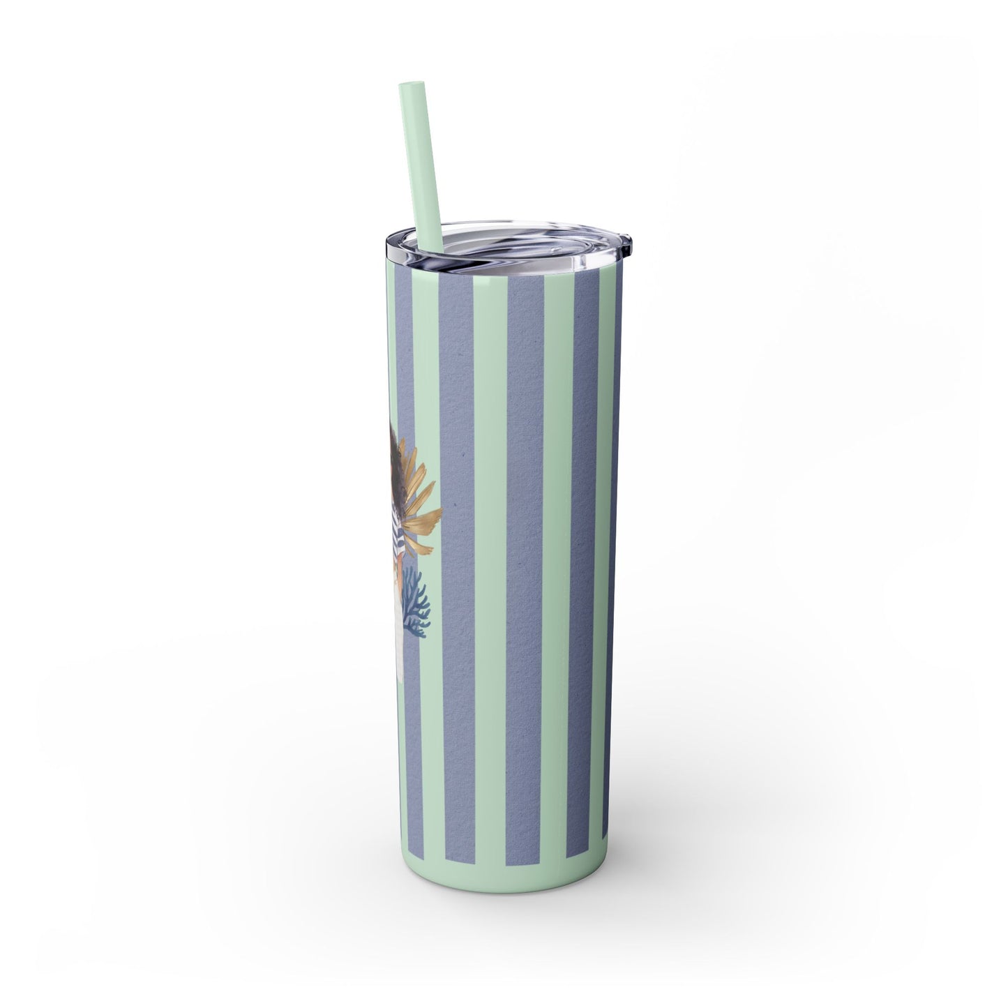 Personalize Bridal Party Skinny Tumbler with Straw | 20oz Coastal Drinkware