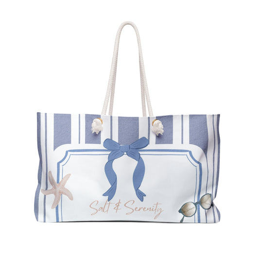Salt & Serenity Beachy Weekender Bag | Coastal Travel Tote | Ocean-Inspired Beach Bag | Summer Vacation Essentials | Salt & Serenity, SeaLaVie