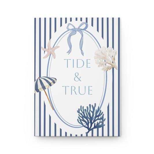 Tide & True Coastal-Themed Hardcover Journal - 'Sea La Vie' & Waves Wonder Co. Designs