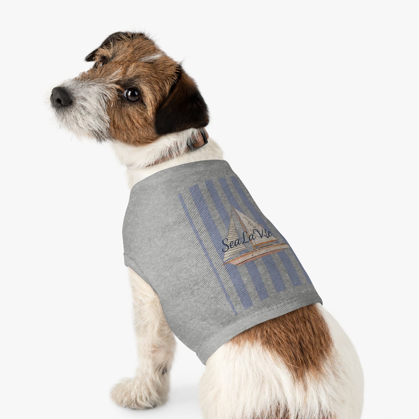 Sail Away Ocean Breeze Pet Tank Top, Cute Pet Apparel, Dog/Cat Summer Top, Nautical Pet Fashion, Beach Vacation Outfit